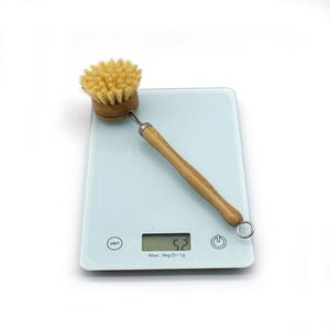 Wholesale Beech Wood Sisal Long Handle Durable Handmade Kitchen <b>Scrub</b> <b>Brush</b> with Custom Logo for Eco-Friendly Promotional Use - Product Image 2