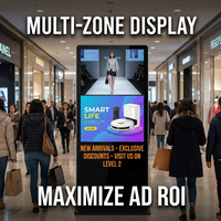 Pantalla LCD Vertical de Alta Definición 4K UHD para Señalización Digital en Interiores, Pantalla Publicitaria con Pantalla Táctil Antideslumbrante para Elevador