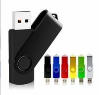 Memoria USB Metálica de 8GB, 10 Unidades, Giratoria, con Cordón, Colores Variados, USB 2.0, 1 Año de Garantía, Soporte Técnico por Teléfono y en Línea