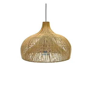 Paralumi in vimini asiatici di alta qualità in rattan soffitto di bambù lampadario luci a sospensione lampada tende coperture