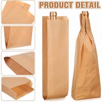 Sacs alimentaires en papier kraft recyclables, résistants à la graisse, jetables, en forme de longue bande, pour hot-dogs et baguettes