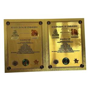 Collectible Commercial Gift Large Zimbabwe Germany Dollar Souvenir Banknote Scroll Certificate - Product Image 4