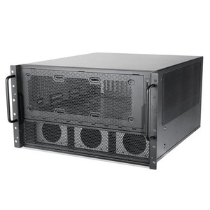 SilverStone RM600 6U Rackmount Server Chassis Dual PSU Support 3*360 Radiator 6*3.5+4*2.5Drive Bays Compatible Tool Black - Product Image 3