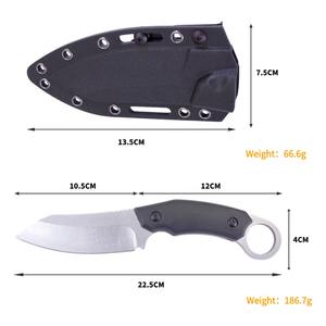 Hazır stok keskin yüksek sertlik Bush Craft bıçak avcılık kamp açık bıçak taktik sabit bıçak bıçak kılıf ile - Product Image 6