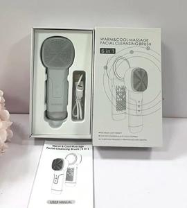 <span class=keywords><strong>Brosse</strong></span> <span class=keywords><strong>nettoyante</strong></span> faciale électrique sans fil en silicone pour usage domestique, nettoyage facial chaud et froid - Product Image 4