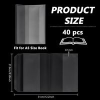 Protège-cahier A5 en plastique transparent personnalisé, imperméable et anti-poussière, pour le bureau