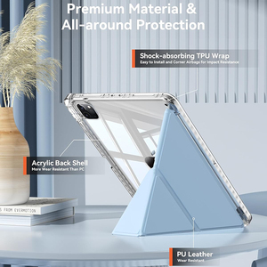 Funda para <span class=keywords><strong>iPad</strong></span> Air de 13 Pulgadas (M2) 2024 y <span class=keywords><strong>iPad</strong></span> <span class=keywords><strong>Pro</strong></span> de <span class=keywords><strong>12.9</strong></span> Pulgadas 2022/2021/2020/2018, Soporte Multiángulo <span class=keywords><strong>3</strong></span>+Y para <span class=keywords><strong>iPad</strong></span> de <span class=keywords><strong>12.9</strong></span> Pulgadas de 6.ª/5.ª/4.ª/<span class=keywords><strong>3</strong></span>.ª Generación - Product Image 2