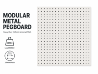 Système de rangement modulaire en métal perforé en gros avec accessoires. Étagère murale DIY pour le stockage commercial et la vente au détail.