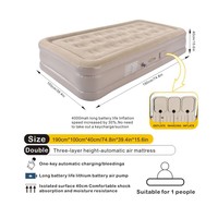 Matelas et lit gonflables de camping QDH en PVC, longueur 74,8 pouces, matelas de couchage portable pour 2 personnes (bleu marine, 2 pièces)