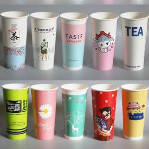Gobelets en papier à paroi simple 270 GSM 16 oz pour thé au lait, jus, chocolat, contenants alimentaires, emballages, distributeurs automatiques, vaisselle jetable - Product Image 4