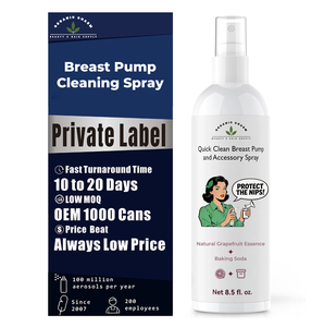 Spray nettoyant pour tire-lait, élimination efficace du gras du lait, parfum naturel de <span class=keywords><strong>pamplemousse</strong></span> pour accessoires de tire-lait, produits pour bébés, non lubrifiant - Product Image 1