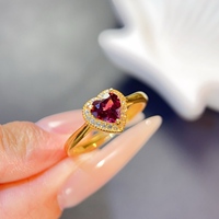 Factory Wholesale 925 Sterling Silver Luxury Natural Garnet Jewelry Set 6mm Wedding Engagement Anniversary Gift OEM ODM