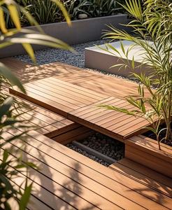 Piso de Wpc, tablón Exterior de madera compuesto, resistente a grietas, terraza exterior, escalera, cubierta impermeable para todo tipo de clima - Product Image 2