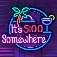Enseigne néon LED acrylique tropicale personnalisée Aloha Paradise pour bar, pub, salle Tiki, décoration murale de la maison