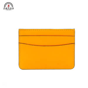 Tarjetero y Monedero Delgado de Cuero Genuino con Protección RFID, Estilo Ejecutivo Zenos, con Logotipo Personalizado y Sin Cierre - Product Image 3