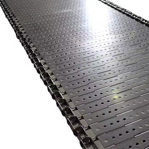 สายพานลำเลียงโซ่ PE แบบเจาะรูสำหรับลำเลียงปลาทูน่าแบบใหม่สายพานลำเลียงโลหะแบบเชื่อมด้วยปอมความเร็ว20เมตร/นาที - Product Image 5