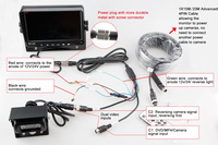 Sistema de visión trasera de 7 pulgadas, impermeable IP69K, monitor antifatiga de ángulo amplio, cámara para camión eléctrico.