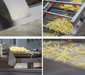 Hot Sale Fully Automatic Industrial Frozen French Fries Production Line Cassava Fresh Finger Potato <strong>Chips</strong> Making Machine Price