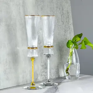 نظارات زفاف الشمبانيا المصنوعة يدويًا من الشظية المصنوعة يدويًا كأس لحفلات المهرجان