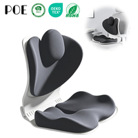 Coussin de soutien lombaire pliable en mousse à mémoire de forme pour chaise de bureau, soutien ergonomique pour la taille et les hanches, amovible et lavable, personnalisable