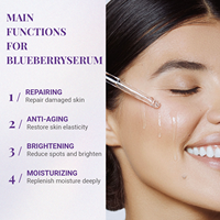 Serum Wajah Anti Penuaan Blueberry untuk Melembapkan Kulit Mengurangi Kerutan untuk Semua Jenis Kulit