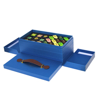 Fabricant Boîte d'emballage cadeau en papier à biscuits au chocolat à double porte de haute qualité avec logo personnalisé Boîte de luxe à trois couches