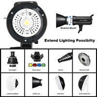 Flash de studio Godox SK400IIV 400Ws avec lampe de modélisation LED intégrée, système sans fil 2.4G, monture Bowens pour la photographie
