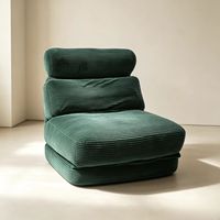 Canapé-lit moderne en tissu réglable avec rembourrage en mousse déchiquetée, design convertible et pliable pour salon, chambre et appartement