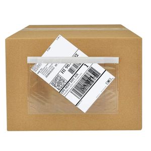 Fundas de etiquetas de envío Sobres impermeables de plástico transparente <span class=keywords><strong>Lista</strong></span> de embalaje Bolsas cerradas con sello autoadhesivo para factura - Product Image 1