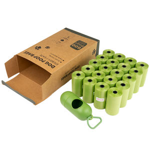 Sacs à déjections pour animaux de compagnie biodégradables, imperméables, non parfumés, avec distributeur, rouleaux de sacs à déjections pour chiens extra-larges et résistants pour les promenades quotidiennes et le nettoyage - Product Image 1