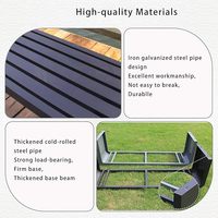 Banc de patio moderne en acier inoxydable pour extérieur, robuste et durable, idéal pour jardin, parc, rue urbaine