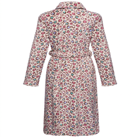 Peignoir en polyester doux à imprimé léopard, col châle, longueur intégrale, robe de chambre pour femme, vêtements d'intérieur, hiver