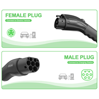 Câble de charge EV à double tête 22 kW triphasé de longueur personnalisée pour voiture électrique, faisceau de charge OEM pour projet de recharge domestique