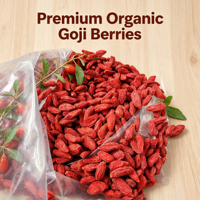 Bayas de Goji Orgánicas Premium, 500g por Bolsa, Superalimento Rico en Antioxidantes para Refrigerios Saludables y Aderezos para Smoothies