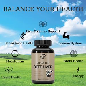 Cápsulas de Hígado de Res (Alimentado con Pasto) Deshidratado para el Apoyo del Cerebro, Corazón, Hígado, Riñón y Huesos, Sin Hormonas ni Químicos - Product Image 3