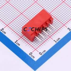 WAFER-HA2.54-5PZZ-R62 Wire-to-Board Pin Header Through hole Component (THT),P=2.54mm Connector 1x5P 2.5mm Through Hole XHB - Product Image 2