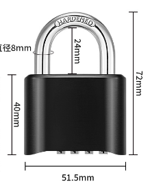 Ổ khóa mật khẩu Hợp kim kẽm YH1238-B, bốn mật khẩu dưới cùng, khóa cửa kho, khóa kết hợp chất lượng cao, khóa 4 chữ số - Product Image 6