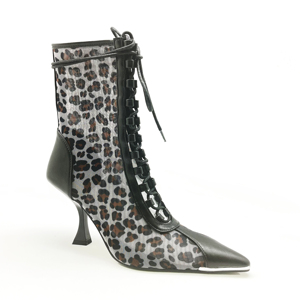 <span class=keywords><strong>Stivaletti</strong></span> leopardati da donna a punta a metà <span class=keywords><strong>tacco</strong></span> - Product Image 3
