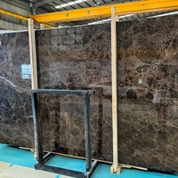 Losas y Azulejos de Mármol Emperador Oscuro Natural, Mármol Marrón Premium con Vetas Blancas para Pisos, Baños, Muebles de Baño y Paredes Decorativas