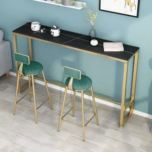 북유럽 미니멀리스트 바 테이블과 의자 금속 작은 가족 웹 유명 커피 테이블과 의자 바 카운터