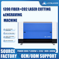Machine de découpe laser hybride à prix d'usine, 1200W, fibre, CNC, pour métal et non-métal