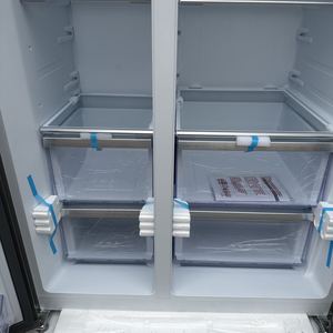 Réfrigérateur à double porte argenté 442L 110V, 33 pouces, grande capacité, refroidissement par air, sans givre, intelligent, écologique - Product Image 6