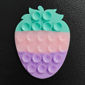 Buntes erdbeer förmiges Silikon-Saugnäpfe-Handy mit Kleber ücken für Bands tand fixierer Rui Mei Das XP09 - Product Image 6