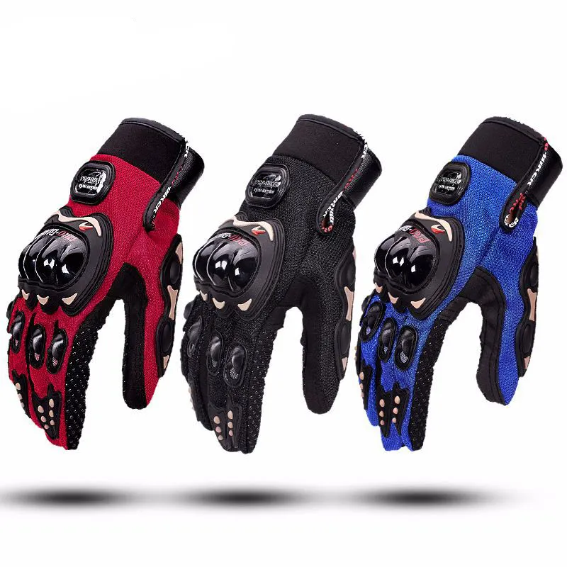 2021 Custom Logo Wholesale Pro Biker Motorcycle Racing Gloves Hard Knuckle Full Finger Motorbike Riding Gloves