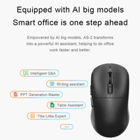 Mouse Nirkabel Suara Cerdas AI AS-2 Pengenalan Suara Terjemahan AI Menulis LED Ball Isi Ulang 2.4G BT Komputer