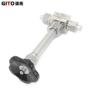Vanne à aiguille en acier inoxydable soudé haute pression GITO 316L, connecteur cryogénique forgé pour azote liquide - Product Image 5
