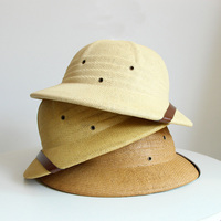 Fábrica al aire libre verano ajustable transpirable selva paja mineros gorra cubo sombrero casco Pith sombreros para el sol