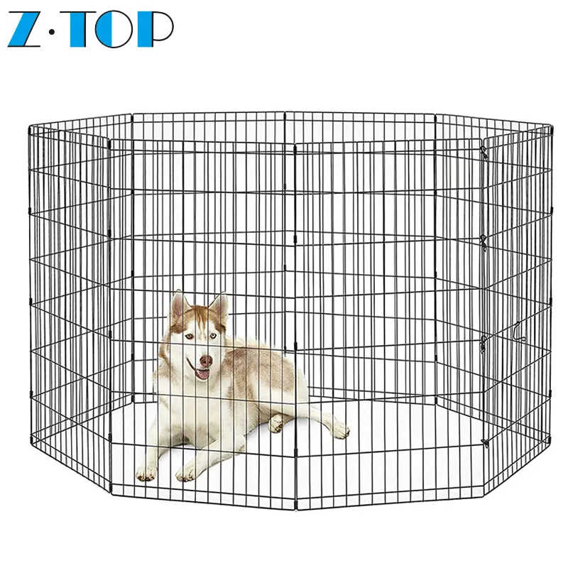 BRICOLAGE parc pour animaux de compagnie chien portable clôture en fil de métal, extérieur et intérieur barrière