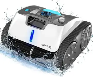 Robot nettoyeur de piscine sans fil WYBOT, aspiration ultra forte, aspirateur de piscine d'escalade murale avec planification d'itinéraire intelligente, dure 110 minutes