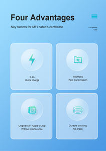 Nouveau câble Usb vers L de chargeur rapide certifié MFi de haute qualité pour <span class=keywords><strong>iPhone</strong></span> 14/13/12/<span class=keywords><strong>11</strong></span> Pro Max/<span class=keywords><strong>SE</strong></span>/XS/XR/8 Plus et plus - Product Image 3